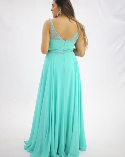 VERDE ÁGUA PEITO BRILHOSO