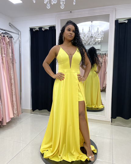 AMARELO LISO ALÇA SAIA