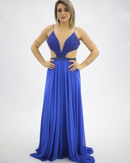 AZUL ROYAL BORDADO PÉROLA