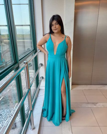 AZUL TURQUESA ALÇA SAIA