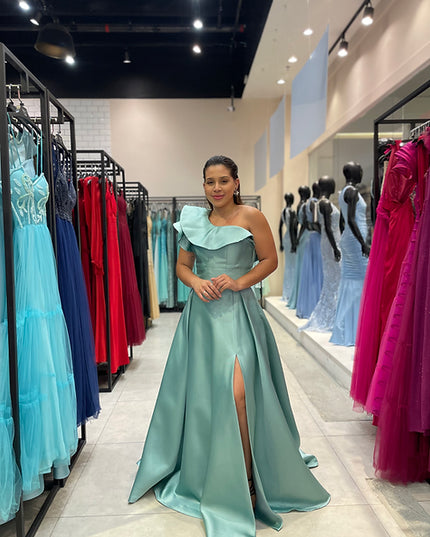 VERDE MENTA OMBRO BABADOS