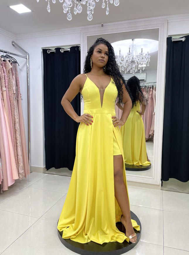 AMARELO LISO ALÇA SAIA