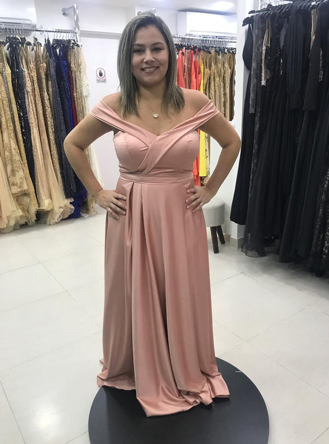 ROSE OMBRO A OMBRO CETIM