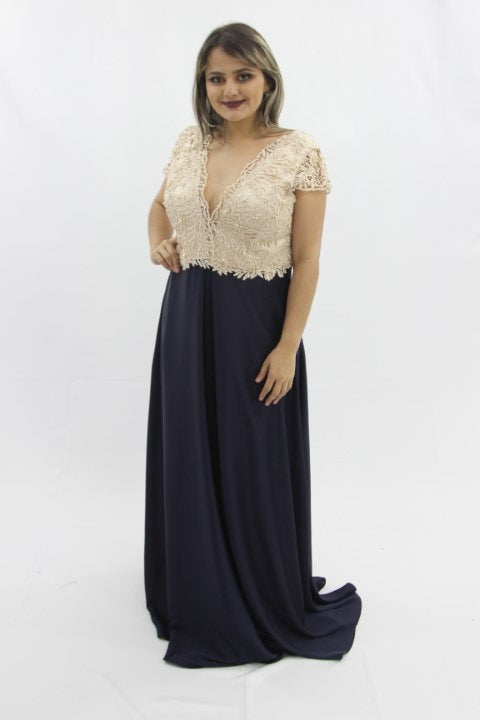 AZUL COM BEGE E PÉROLA