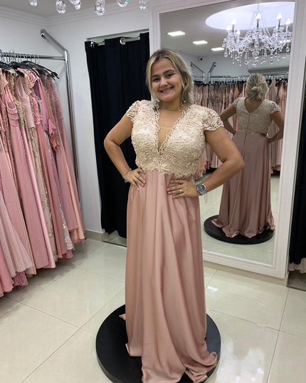 ROSA COM BEGE E PÉROLA