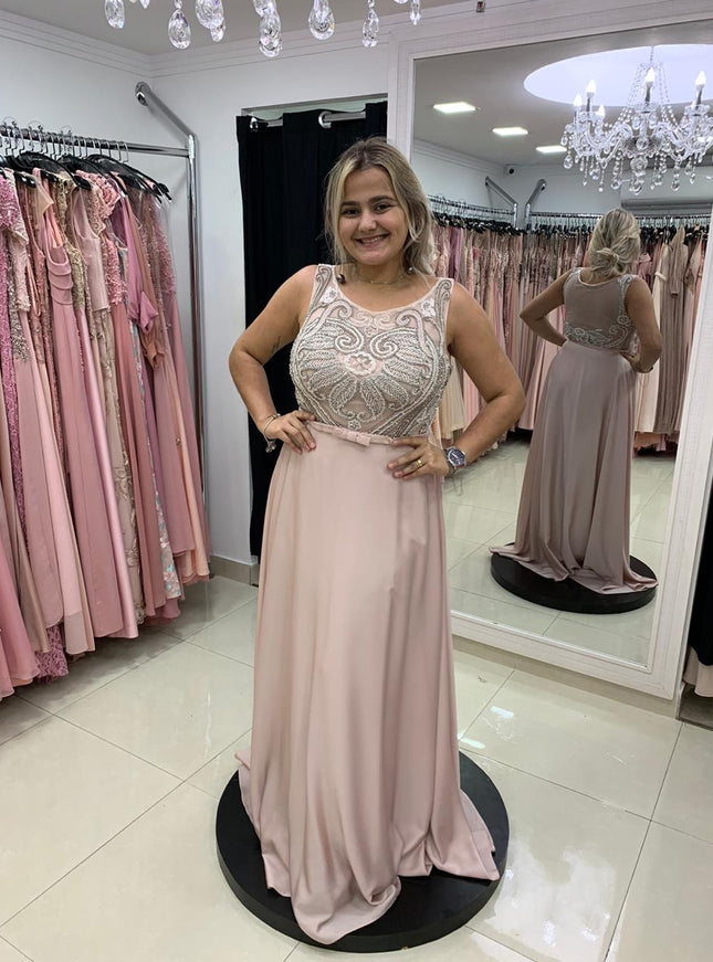 ROSA STRASS CINTO LAÇO