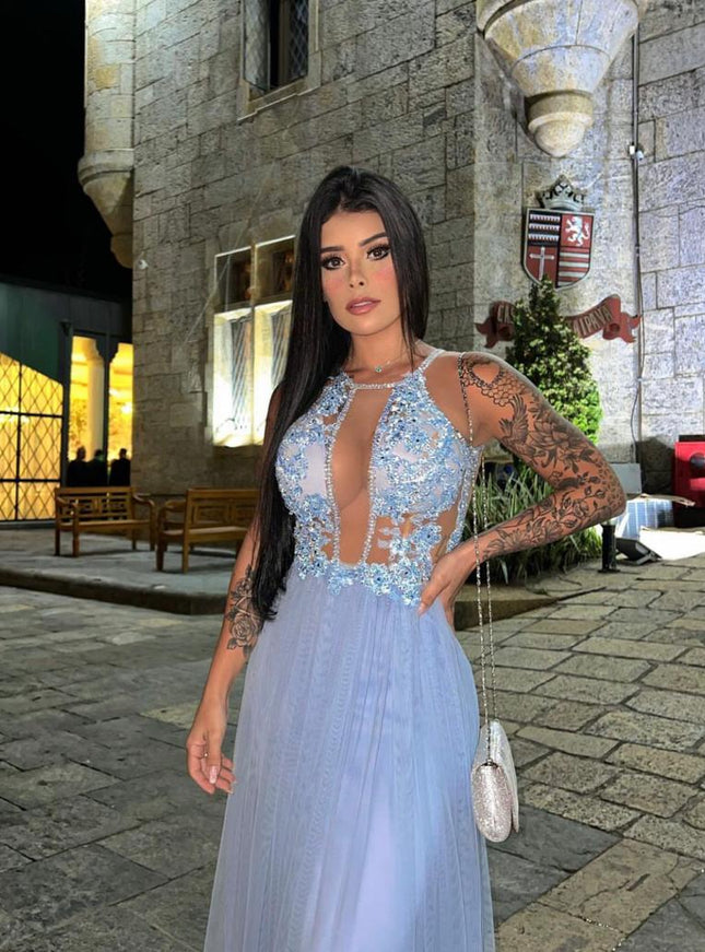 AZUL SERENITY SAIA PLISSADA