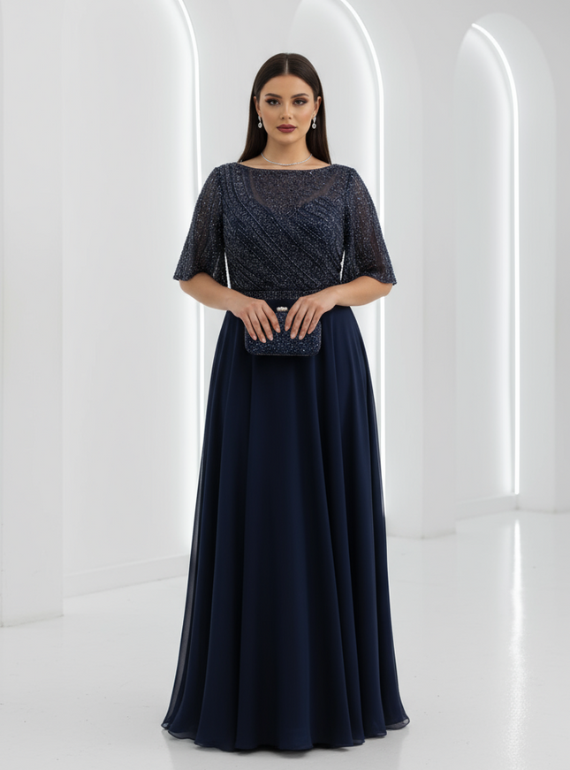 AZUL MARINHO MANGA PEDRA