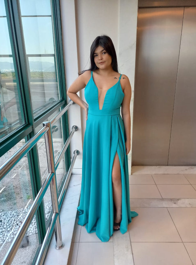 AZUL TURQUESA ALÇA SAIA