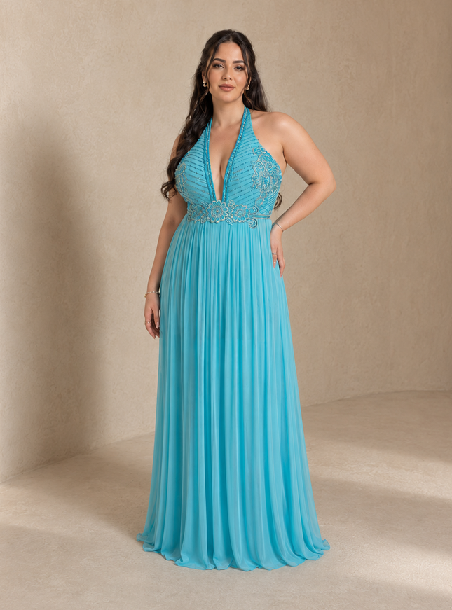 AZUL TIFFANY TULE FLORES