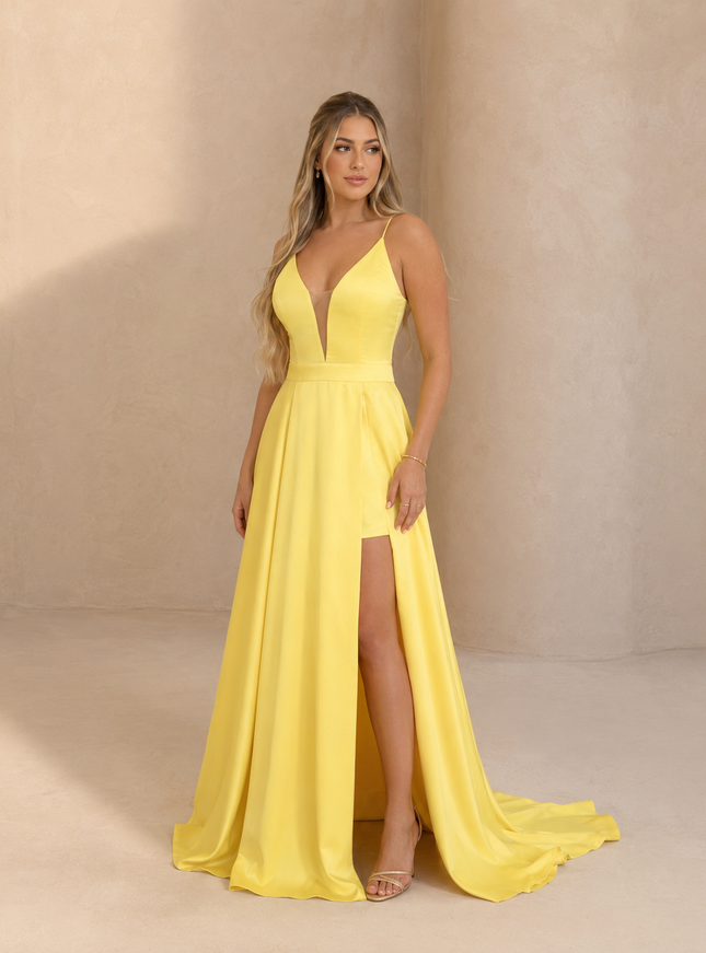 AMARELO LISO ALÇA SAIA