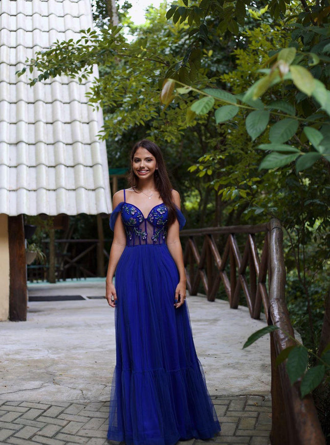 AZUL ROYAL FLORES