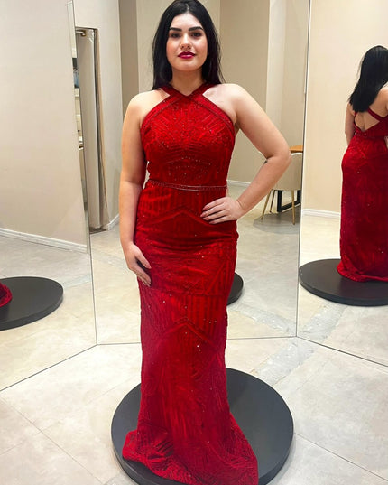VERMELHO PEDRINHAS