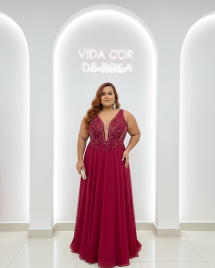 MARSALA TULE FLORES