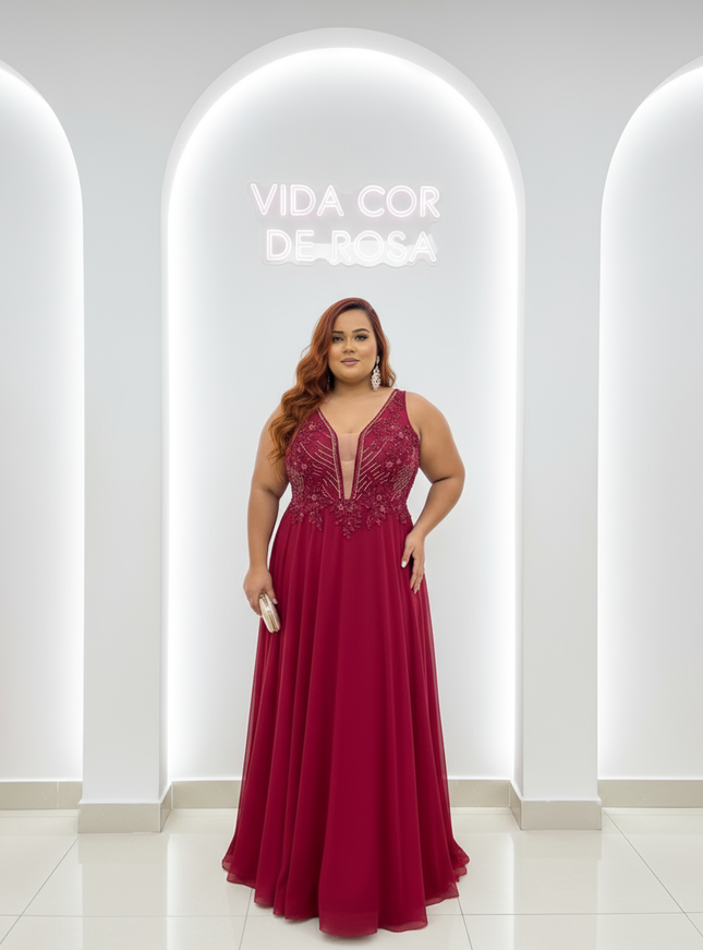 MARSALA TULE FLORES